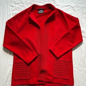 Hedy Knits Women's Vibrant Red 1960’s Overshirt